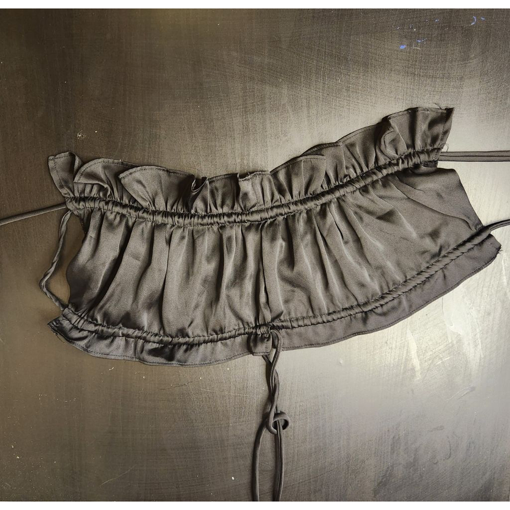 Women's Free People Black Ruffled Bandeau Top XS